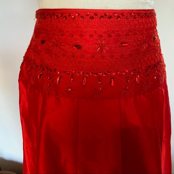 Free People One Party Red Maxi Skirt SZ 4 - Picture 6 of 8